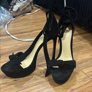 Alexandre Birman Black Suede Heels